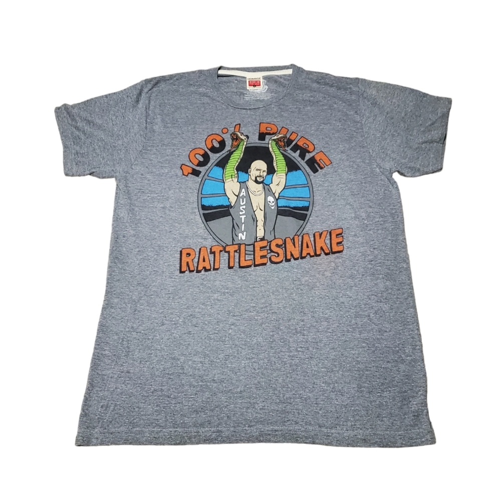 Old School Homage WWE Stone Cold Steve Austin 100% Pure Rattlesnake tee